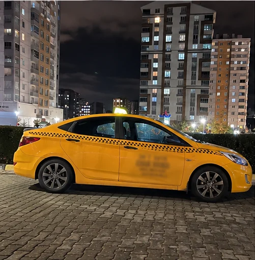 Kayseri 7/24 Taksi aracı, şehir içinde gece